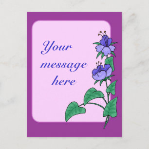 Tarjeta postal de borde de flor