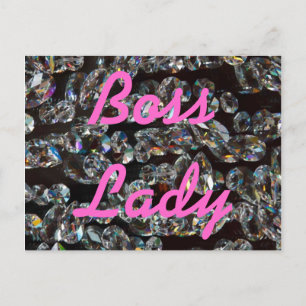 Tarjeta postal de Boss Lady Crystals