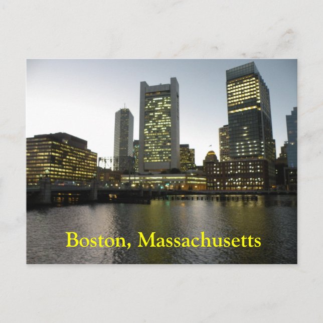 Tarjeta postal de Boston Massachusetts (Anverso)