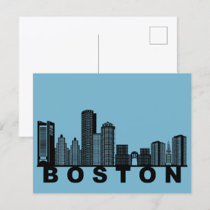 Tarjeta postal de Boston: Silueta icónica del hori