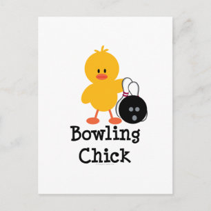 Tarjeta postal de Bowling Chick