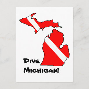 Tarjeta postal de buceo Michigan