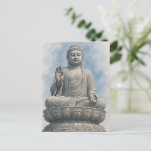 Tarjeta postal de Buda en acuarela - Arte espiritu