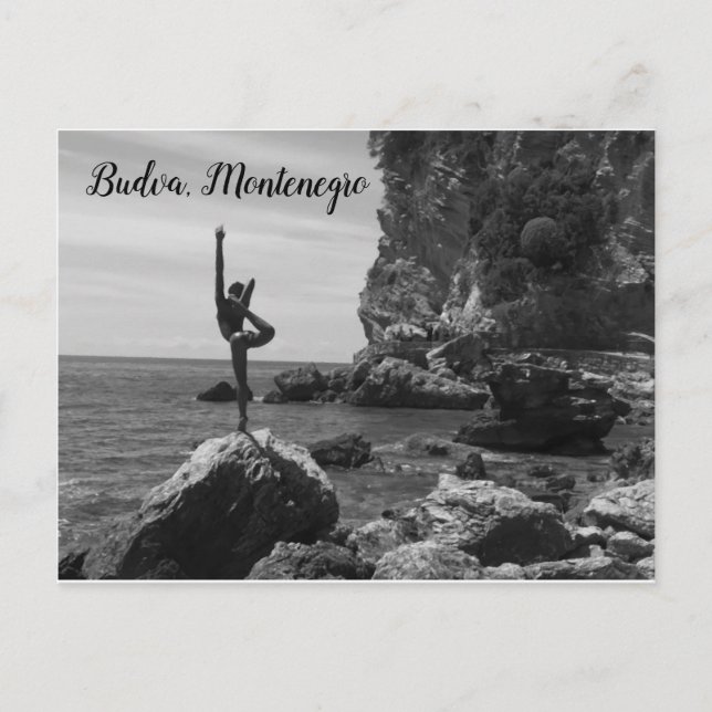 Tarjeta postal de Budva, Montenegro (Anverso)