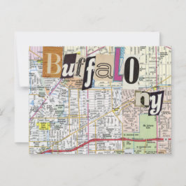Tarjeta postal de Buffalo NY Maps Collage