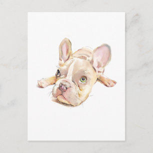 Tarjeta postal de Bulldog Francés, regalo para mam