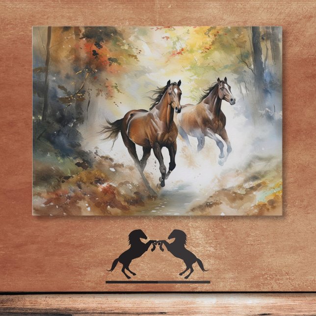 Tarjeta postal de caballo salvaje occidental (Subido por el creador)
