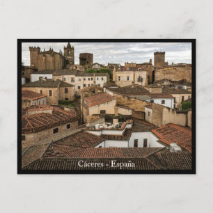 Tarjeta postal de Cáceres, hermoso pueblo español