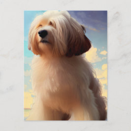 Tarjeta postal de cachorro de perro Havanés lindo