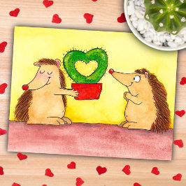 Tarjeta postal de Cactus Corazón de Erizo por Nico