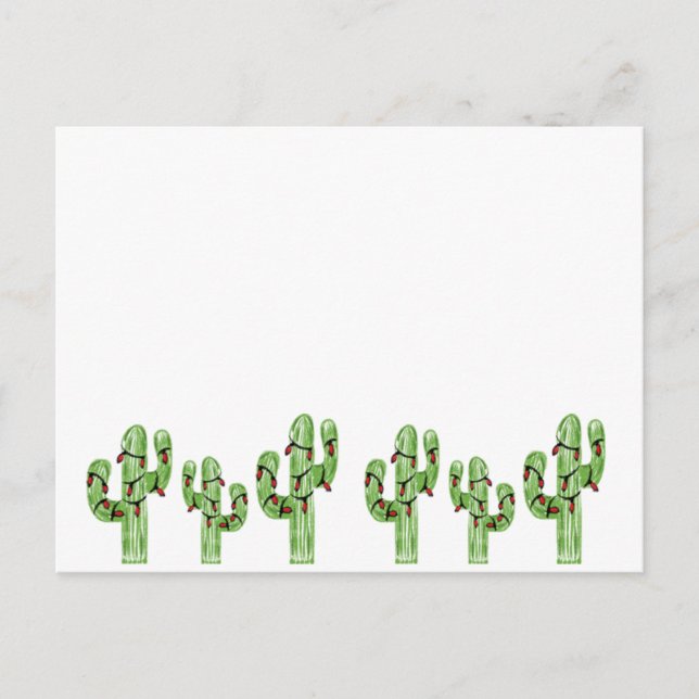 Tarjeta postal de Cactus de Navidad (Anverso)