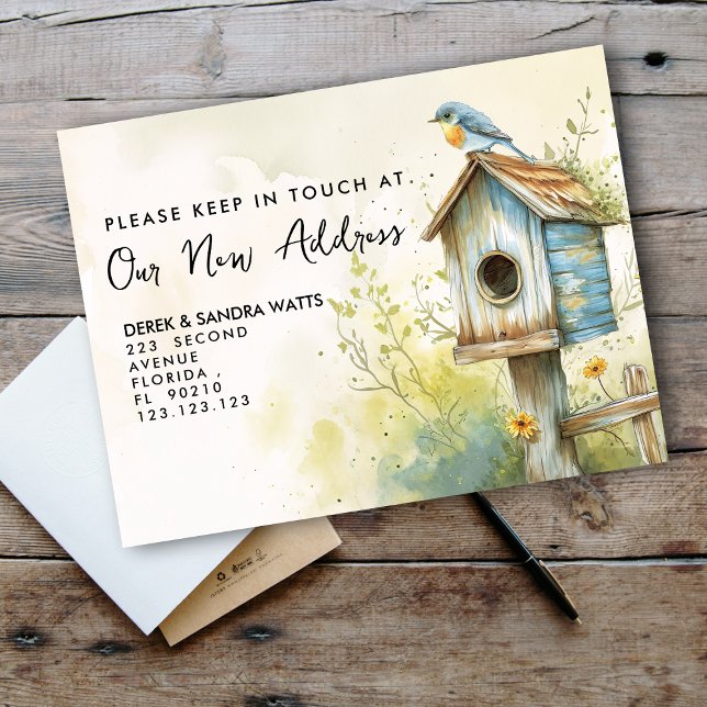 Tarjeta postal de cajas de pájaros “Nos hemos muda (Subido por el creador)