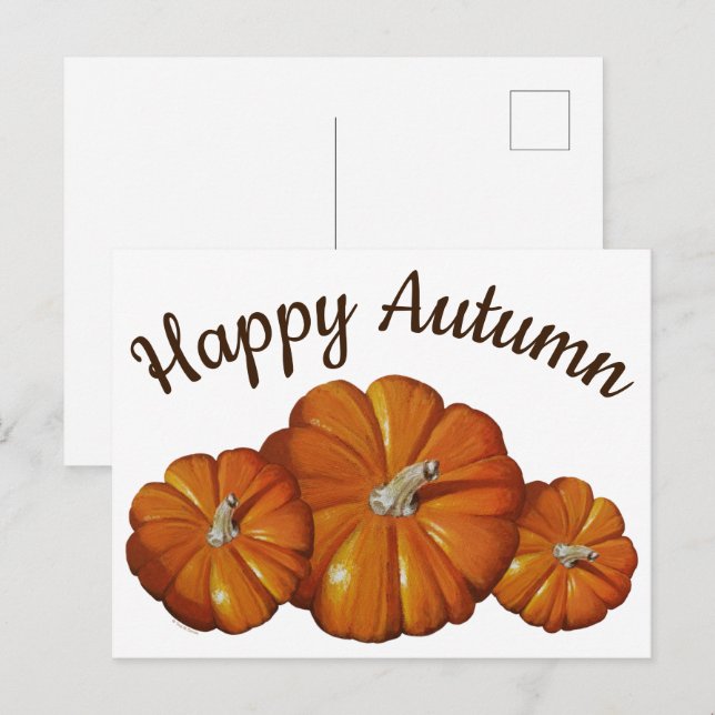 Tarjeta postal de calabaza (Anverso / Reverso)