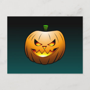 Tarjeta postal de calabaza de Halloween