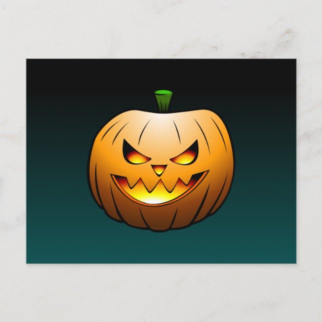 Tarjeta postal de calabaza de Halloween (Anverso)