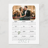 Tarjeta postal de calendario de foto de guardar la