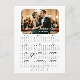 Tarjeta postal de calendario de foto de guardar la