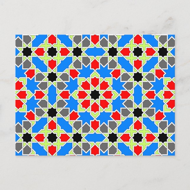 Tarjeta postal de calendario de mosaico morisco 20 (Anverso)