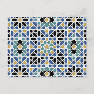 Tarjeta postal de calendario de mosaico morisco 20
