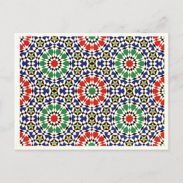 Tarjeta postal de calendario de mosaico morisco 20 (Anverso)