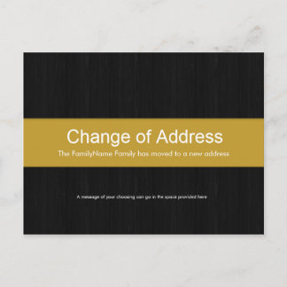 Tarjeta Postal de Cambio de Dirección de Madera Os