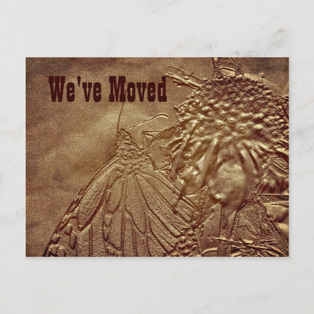 Tarjeta postal de cambio de dirección de mariposa  (Anverso)