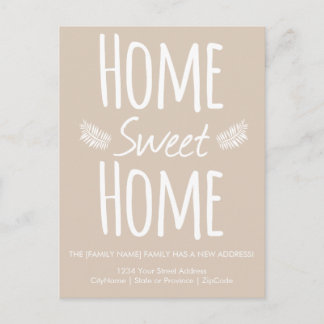 Tarjeta postal de cambio de dirección Hogar Dulce