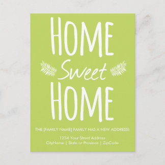 Tarjeta postal de cambio de dirección Home Sweet H