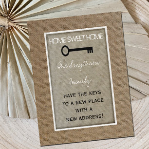 Tarjeta Postal de Cambio de Dirección - Llave