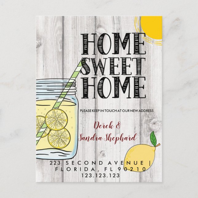 Tarjeta postal de cambio de dirección nos hemos mu (Anverso)