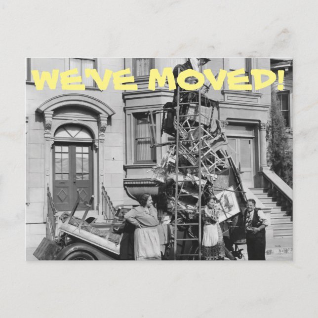 Tarjeta Postal de Cambio de Dirección Nos Mudamos (Anverso)