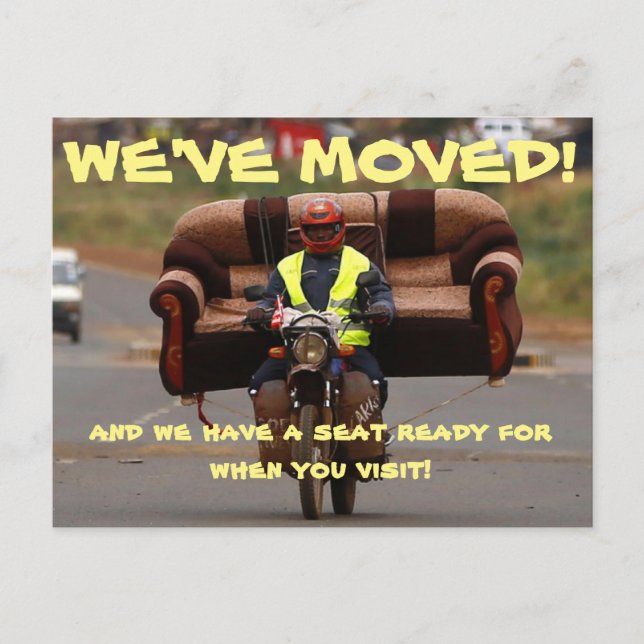 Tarjeta Postal de Cambio de Dirección Nos Mudamos (Anverso)