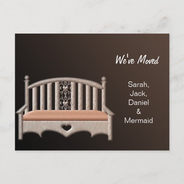 tarjeta postal de cambio de dirección trendy (Anverso)