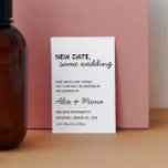 Tarjeta postal de cambio de fecha de boda<br><div class="desc">Una simple y elegante tarjeta postal de cambio de fecha</div>