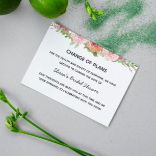 Tarjeta postal de cambio de fecha floral