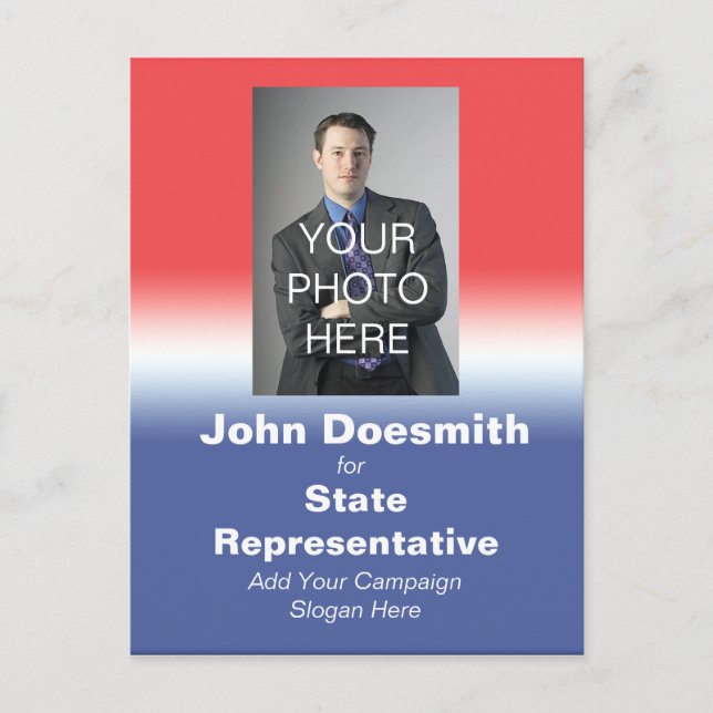 Tarjeta postal de campaña electoral política Elecc (Anverso)