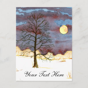 Tarjeta postal de campo de invierno