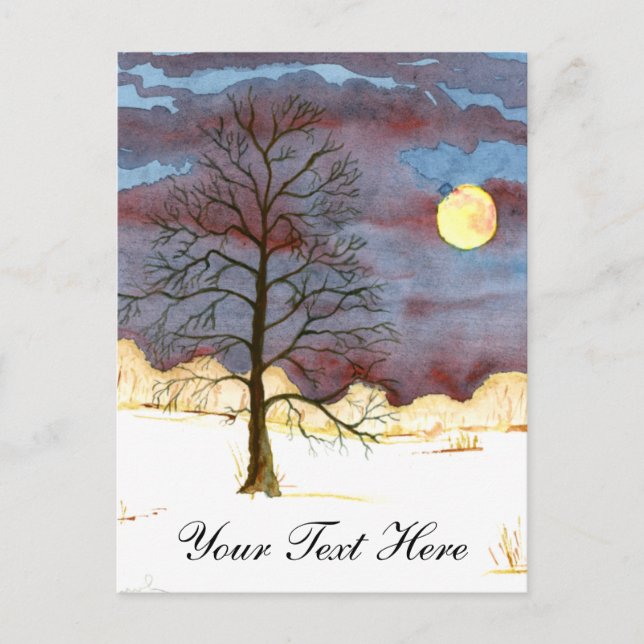 Tarjeta postal de campo de invierno (Anverso)
