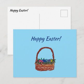Tarjeta postal de canasta de Pascua