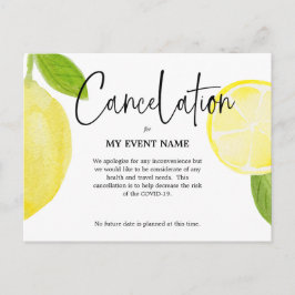 Tarjeta postal de cancelación COVID-19