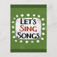 Tarjeta postal de canciones para cantar