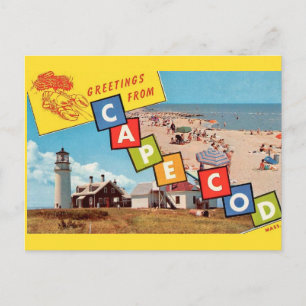 Tarjeta postal de Cape Cod de los años 50