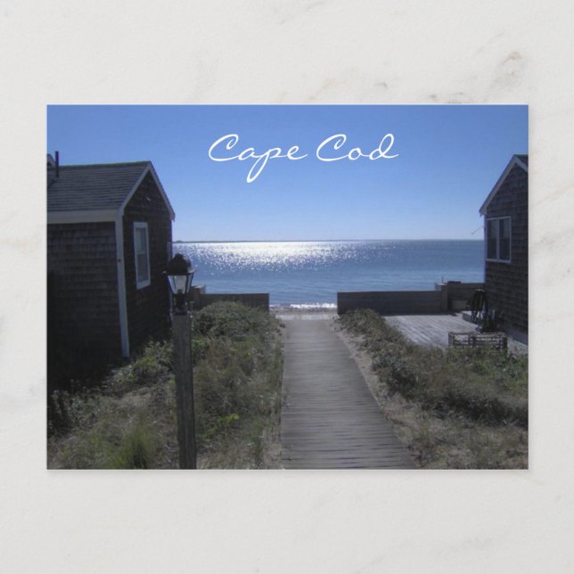 Tarjeta Postal de Cape Cod Massachusetts al Anoche (Anverso)