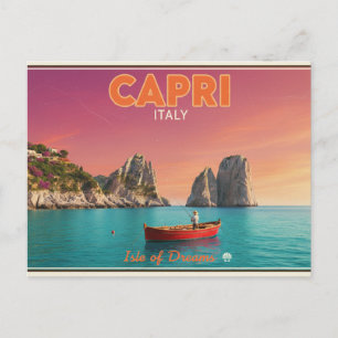 Tarjeta postal de Capri, Italia