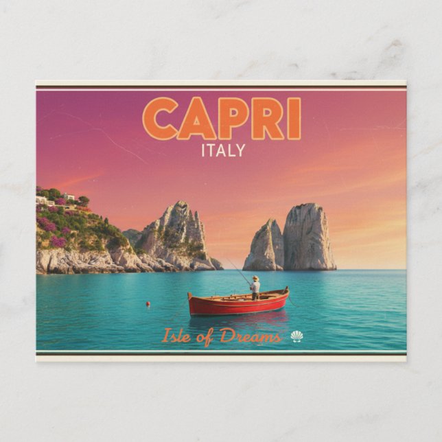 Tarjeta postal de Capri, Italia (Anverso)