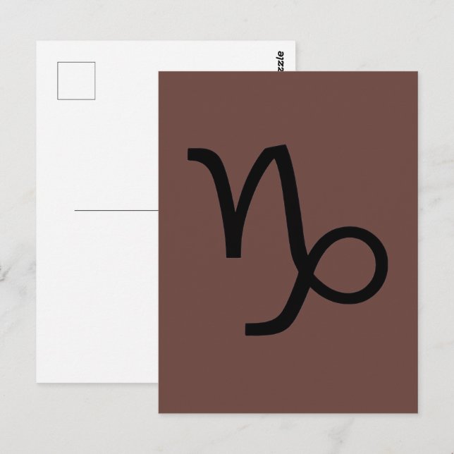 Tarjeta postal de Capricornio (Anverso / Reverso)