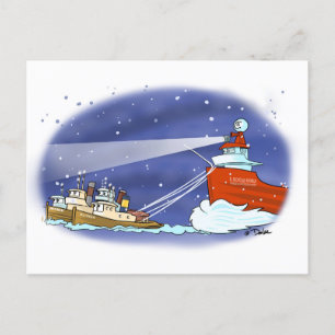tarjeta postal de carguero Kris Kringle