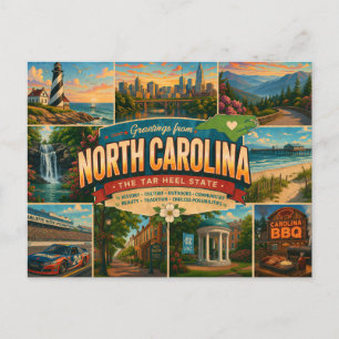 Tarjeta postal de Carolina del Norte