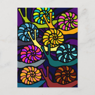 Tarjeta postal de carreras de caracoles