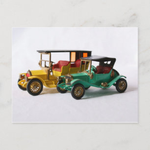Tarjeta postal de carros de caja de correspondenci